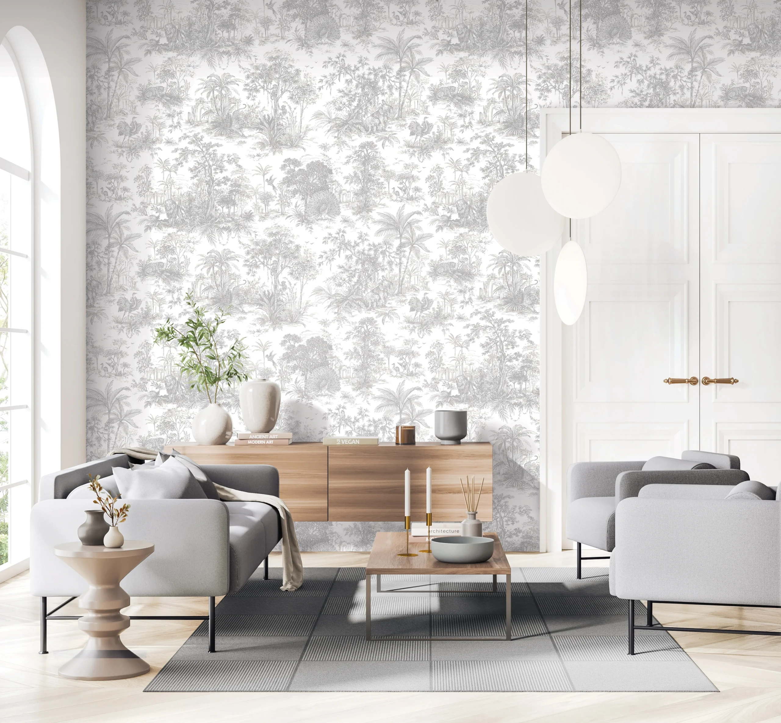 Gray Embossed Wallpaper – Understated Elegance (24207-1)